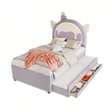 Kids Bed Frames, Headboards & Footboards - Purple + PU - View 11