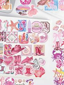 YWWBLD 50 Stücke West Coast Meermädchen Aufkleber PVC Geschenk Cartoon Dekoration Sammelalbum Laptop Gepäck Gitarre Wasserglas Handyhülle DIY Aufkleber