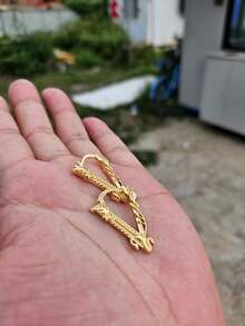 Neue klassische Fang-Familien-Muster elegante Damen-Ohrringe, 18 Karat vergoldet