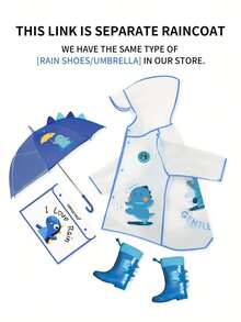 Kids Hooded Raincoat - EVA Lightweight Breathable Poncho, Cartoon Fun Loose Design, All-Season Rainy Outdoor Daily, Easy Wash - Multicolor - View 15