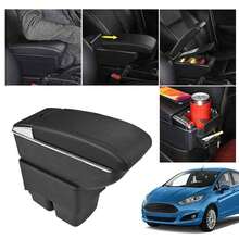 GEARZAAR For  Fiesta Mk7 2009-2017 Arm Rest Centre Console Storage Box Armrest Black - Black - View 3