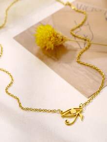 1 件 18K 镀金不锈钢太阳神之眼项链、太阳神之眼项链、荷鲁斯之眼项链、荷鲁斯之眼、埃及护身符项链、埃及符号吊坠、圣诞礼物、送给妈妈的礼物 - 金色 - 查看 7