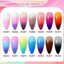 FOUR LILY 10ml Gel Kuku Berubah Warna Sensitif Suhu - Gel Kuku Reaktif Dingin & Panas, Cocok Untuk Manikur Salon dan Rumahan - MultiWarna - View 5