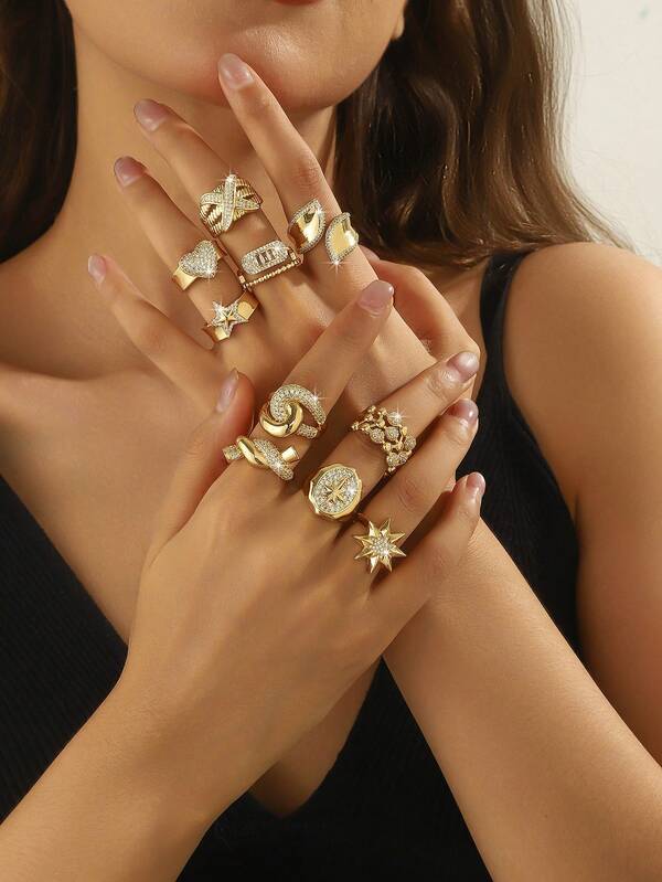 1 pezzo Anello elegante in rame con pietre di zirconia scintillanti, adatto come regalo per donne per matrimonio, fidanzamento, anniversario, San Valentino, stile di lusso, accessorio da festa