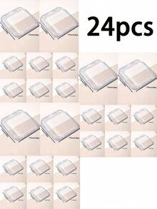 5 piezas/10 piezas/16 piezas Caja de almacenamiento de arte de uñas creativa, estuche de exhibición de arte de uñas de acrílico transparente a prueba de polvo, caja de almacenamiento transparente para joyas/tarjetas - transparente - Ver 11