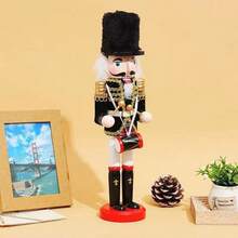 1-Piece 11.81-Inch Christmas Decoration Collectible Nutcracker Set - Traditional Handcraft Christmas Decorations, No Electricity Or Batteries Required - Suitable For Living Rooms, Bedrooms - Traditional Handcraft Christmas Decorations, No Electricity Or Batteries Required - Suitable For Living Rooms, Bedrooms Home Decor Room Decor Winter Christmas Decorations Home Christmas Gifts Christmas Decor