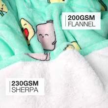 1 Pcs Oversized Wearable Blanket Hoodie, Super Soft, Large Pocketed Design Wearable Hoodie Blanket Pocket, Warm Cozy Sweatshirt For Women Men, Perfect For Lounging & Gifting, Ideal For  Christmas Valentine's Day Winter Relaxing & Daily Wear - 酪梨 - 查看 5