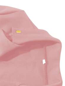 1pc Solid Color Knit Fabric Button-Up Short Jacket For Women, Spring