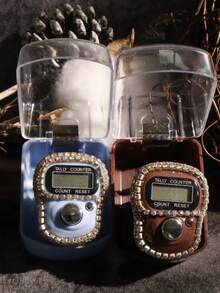 1个/5个/10个迷你可爱指环计数器，便携式手压式电子显示计数器，静音手动多通道计数器，经久耐用 - 多色 - 查看 8