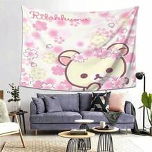 1pc Rilakkuma Idea Tapestry, Colorful Thick Textured Wall Hanging For Living Room, Bedroom, Office & Party Decor – No Power Needed, Perfect Gift, Stylish Room Accent With Luxurious Feel - Nhiều màu - Xem 5
