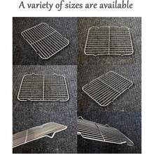 Grilling Rack Heavy Duty Wire Grate Oven Roasting Rack 5.3 X 8.75 Inch Rectangle Baking Cooling Steaming With 4 Legs Stainless Steel Rack 5.3"X8.75"22.2X13.5cm - Thép không gỉ - Xem 3