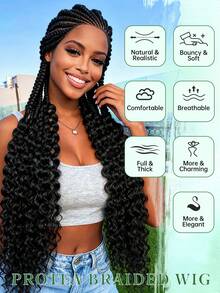 高品质时尚假发，全蕾丝编织头带假发，独特的玉米辫发型，手工编织假发尾，非常适合女王风格的时尚穿着