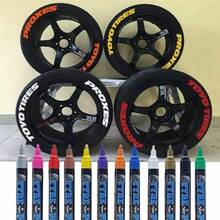 1 Stück/5 Stücke Reifen Graffiti Stift, unauslöschbarer Markierstift, wasserfester und UV-beständiger Reifenstift, DIY Auto Graffiti Stift, Reifen Färbestift, geeignet für Reifendekoration, Motorschrauben Markierung, Autolackausbesserung, schnelltrocknender Zeichenstift, Kfz-Zubehör, Bürobedarf