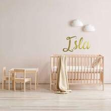 Personalized Name Wall Decal | Custom Girl Name Wall Sticker, Nursery Vinyl Lettering Decor, Kids Room Wall Decal, Baby Girls Name Decal ,Age-Appropriate - Multicolor - View 5