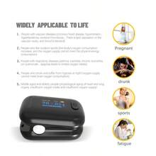 Fingertip Pulse Oximeter, For Monitoring Heart Rate And Blood Oxygen Saturation, CE And FDA Certified - Black - View 8