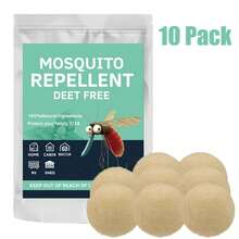 10 Pack Indoor & Outdoor Mosquito Repellent,Mosquito Repellent Balls For Room, Travel, Patio, Garage & Yard, Effective Mosquito Deterrent To Keep Mosquitoes Away Everywhere - 10 Pack - 查看 1
