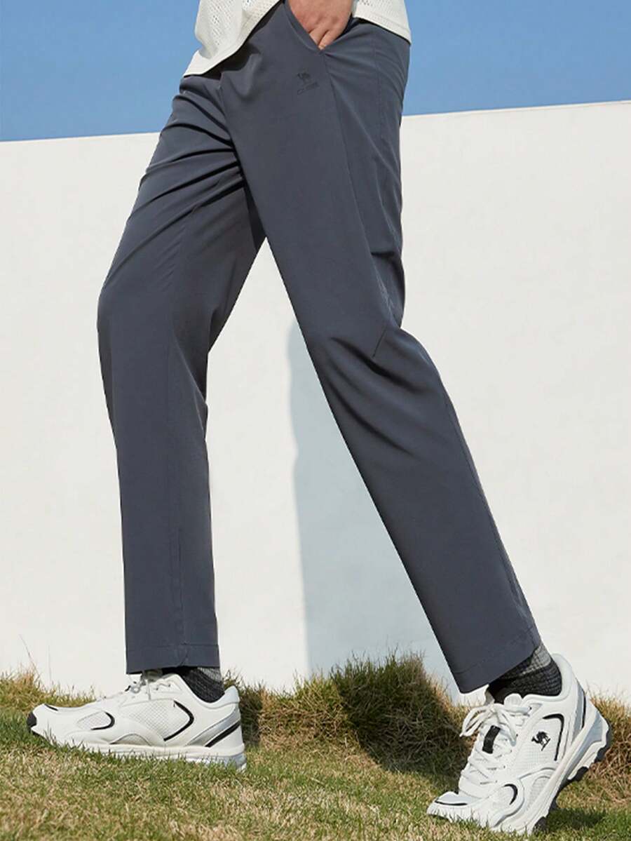 CAMEL CROWN Men's Sports Trousers Summer Breathable Cool Quick-Drying Fitness Running Wide-Leg Loose Straight Pants - Castle Gray - View 1