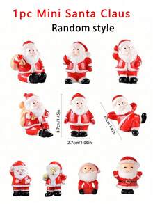 1pc 14-Inch Red Standing Santa Claus Holding Gift Bag, Traditional Christmas Figurine Decor, Pink Christmas Sculpture, Sitting Santa Claus Decor Handmade White Silver Coat Santa Claus With Gift Bag And Presents, Suitable For Home Office Desk Christmas Party Decoration, Holiday Party Home Decor, Gift Party Scene Decoration, Santa Claus Figurine Ornament - Red - View 8