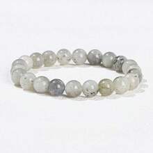 1pc 6/8/10mm Natural Stone Beaded Bracelet, Bohemian Style Tiger Eye/Amethyst/Agate Healing Stone Bracelet, Layerable Colorful Handmade Jewelry For Women - Multicolor - View 112