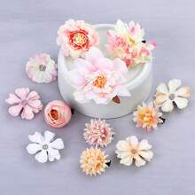 21件套花朵发夹套装，波西米亚风3D玫瑰花发夹，适合甜美女孩日常佩戴或新娘婚礼派对头饰，浪漫礼物，紫色和粉色，派对花朵发夹，发夹发卡，嘉年华派对服装配饰，COS公主角色扮演头饰，情人节/音乐节/演唱会派对发饰，春季，发夹 - 多色2 - 查看 18