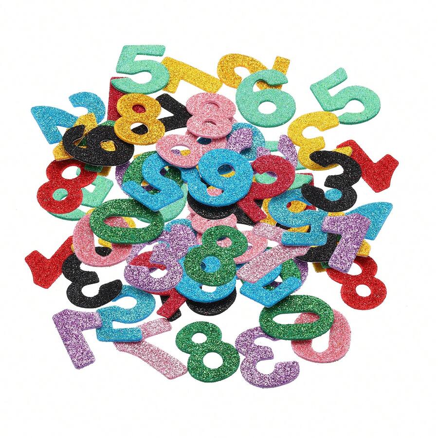 Foam Stickers, EVA Self Adhesive Glitters Foam Shape Sticker Craft Supplies For Scrapbook Card DIY Making Home Decor - 數量款式 120Pcs - 查看 1