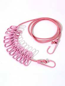 12pcs Colorful Clips Retractable Travel Clothesline Windproof Drying Rope For Outdoor Balconies And Dorm Rooms, Portable Laundry Line With Strong Clips, Easy Setup And Packable Indoor/Outdoor Drying Solution, Ideal For Camping, Travel, Small Space Living, Weather-Resistant Construction, Multi-Clip System For Securing Multiple Items, Adjustable Tension, Non-Slip Ends, Lightweight Compact Design - Multicolor - View 16