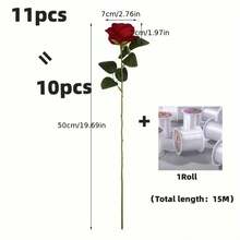 6 peças (5 Rosas Vermelhas + 1 Rolo de Linha Transparente) / 11 peças (10 Rosas Vermelhas + 1 Rolo de Linha Transparente), Decoração Floral Romântica de Rosas Vermelhas Penduradas, Acompanha 15M de Linha Transparente, Adequado para Arco de Casamento e Decoração de Teto, Chá de Panela, Decoração de Mesa para Festa do Dia dos Namorados, Tema de Princesa, Centros de Mesa de Casamento, Decoração de Bottom de Festa