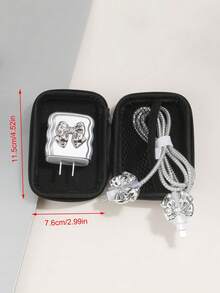 Cubierta protectora de cable de datos de 1,5 metros, dispositivo de bobinado, dispositivo de fijación, protección anti-rotura de cable de datos, juego de protección de cabezal de carga TPU, bolsa de almacenamiento de cable de datos con lazo EVA - Multicolor - Ver 2