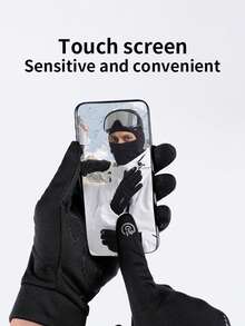 1 Par de Luvas Touchscreen para Outono/Inverno, Antiderrapante, Leve, Adequado para Corrida, Caminhada, Ciclismo, Esportes ao Ar Livre, Quente