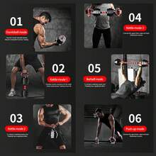 ANNA TOSANI Kit Mancuernas 3 en 1 Multiuso,últiples Opciones 15/20/30/40Kg, para Entrenamiento de Ejercicio en el Gimnasio en Casa, Ejercicio de Todo el Cuerpo, Agarra antideslizante - 20 kilos - Ver 1