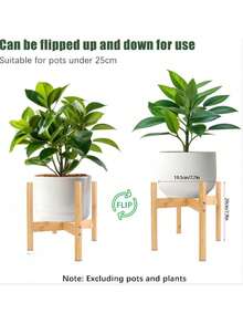 1 pièce Grand support de plante en bambou pour une utilisation intérieure et extérieure - support multi-niveaux pour pot de fleurs, étagère de jardin robuste pour la décoration de la maison et du bureau, support de plantation de style simple