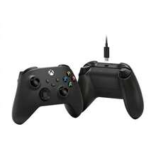 Xbox Core Wireless Gaming Controller + USB-C® Cable – Carbon Black Series X|S, One, Windows PC, Android, And IOS - Black - View 3