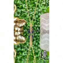 Gold Filled Virgem Aparecida Necklace: Zirconia Religious Jewelry - Màu xanh lam - Xem 10