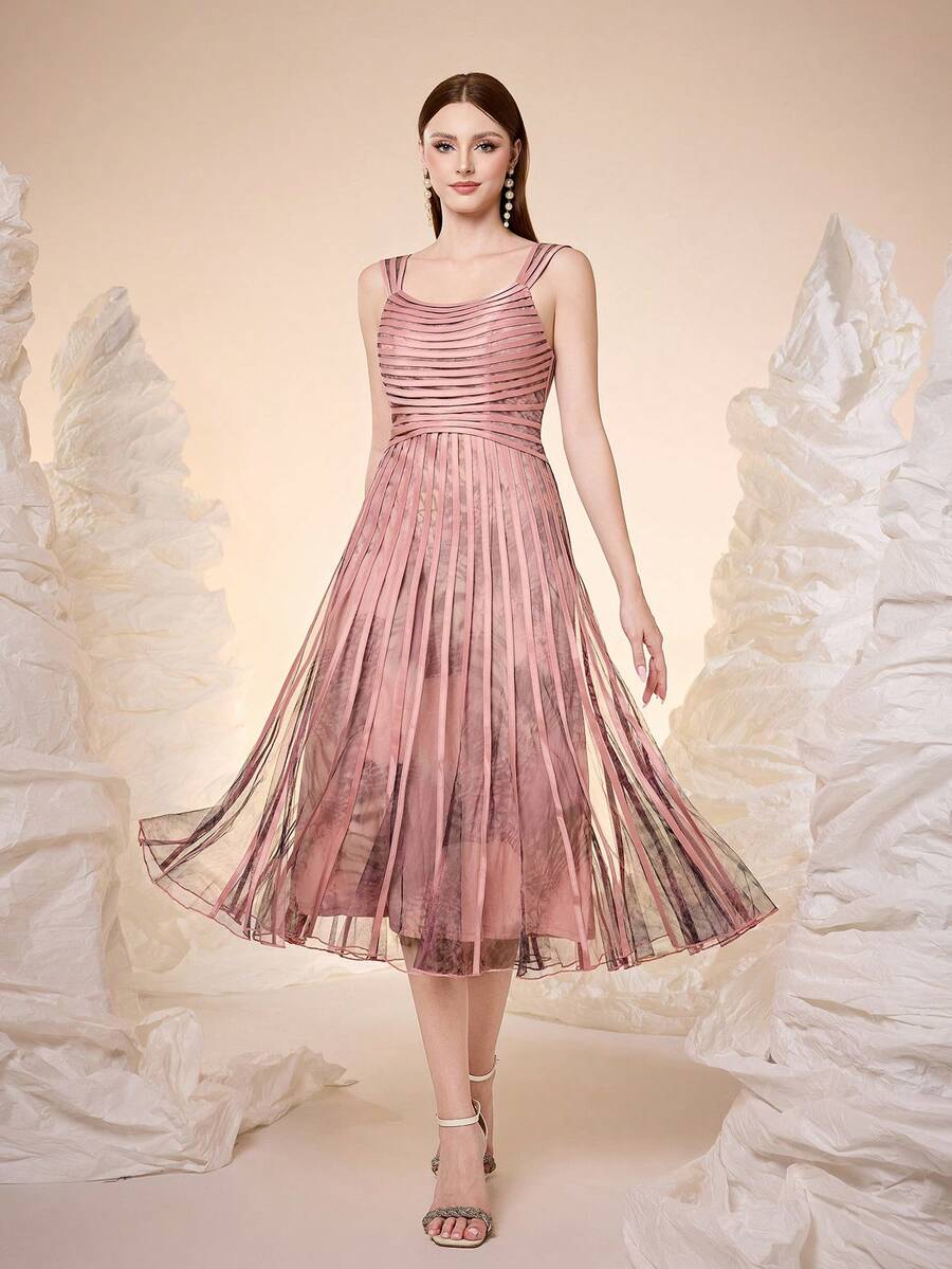 Mgiacy,New Arrival,Halter Straps, Printed Mesh, Pull Strips, High-End, Evening Gowns,For,Dinner Parties