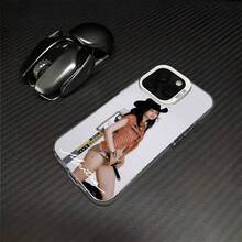 Funda de teléfono sexy Kpop BK J-j-Jennie compatible con  17 Air 16 15 14 13 12 11 Pro Max Plus, color a prueba de golpes, cubierta trasera plateada, compatible con funda de  17, funda de  17 Pro, funda de  17 Pro Max - z10 - Ver 11