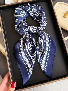 1 pieza Pañuelo con estampado de paisley, pañuelo versátil para la cabeza/cuello/cabeza para uso diario - Multicolor - Ver 17