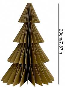 1pc, Honeycomb Paper Christmas Tree Ornaments, Desktop, Fireplace Christmas Decorations, Home Christmas Atmosphere Decorations, Christmas Decorations, Paper Art Christmas Trees, Christmas Party Decorations, New Year Parties, Christmas Holiday Atmosphere Decorations, Christmas Gifts, Birthday Gifts, Home Christmas Atmosphere Decorations - Multicolor - View 14