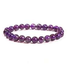 1pc 6/8/10mm Natural Stone Beaded Bracelet, Bohemian Style Tiger Eye/Amethyst/Agate Healing Stone Bracelet, Layerable Colorful Handmade Jewelry For Women - Multicolor - View 29