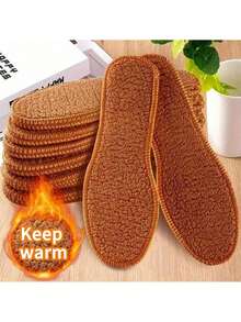 5 Pairs Natural Wool Felt Shoe Insoles, Warm Wool Insoles For Winter, Thick Soft Wool Insoles For Men And Women, Suitable For Snow Boots
