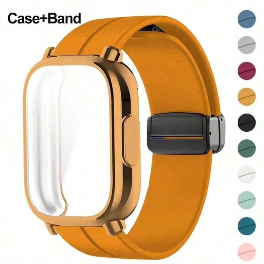 Magnetic Silicone Strap +Case Compatible With Xiaomi Redmi Watch 5 Active Lite Smart Watch Wrist Band And Case For Redmi Watch 5 Active Lite - Redmi Watch 5 Active - View 1