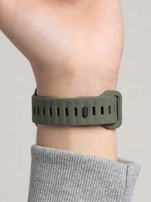 1条运动硅胶表带,兼容 42mm、38mm、40mm、41mm、44mm、45mm、46mm、49mm,时尚智能手表替换表带,适用于Series Ultra2、Ultra SE2、SE 11、10、9、8、7、6、5、4、3、2、1,男女通用 - 墨綠色 - 查看 4