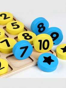 全新数字战斗桌面游戏，儿童和幼儿数字识别早教认知木制玩具