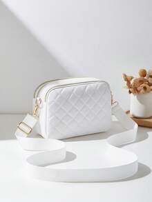 Fashionable New Quilted Seam Shoulder Bag, Multi-Layer Crossbody Bag For Women - White - View 5