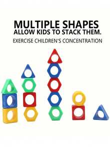 Plastic Shape Matching Game Color Sensory Toy, Geometric Shape Quick Matching Board Puzzle, Color & Shapes Party Puzzle Game Toy, Adult Plastic Press Relief Desktop Toy, Christmas Gift - Multicolor - View 11