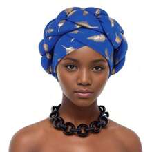 Temsiyin New Bronzing Braided Headgear Headscarf Hat Muslim Hat African Hat - màu xanh lá - Xem 11