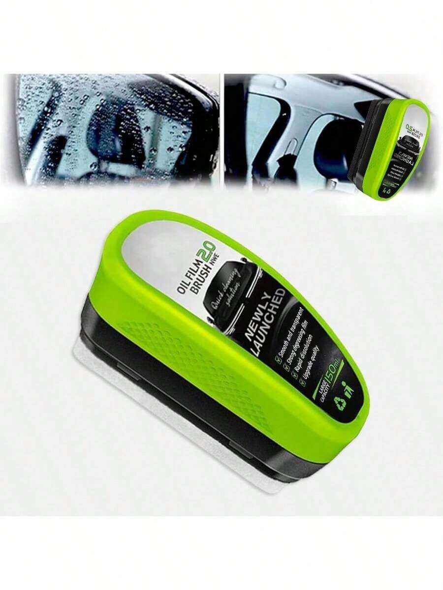 1PC-Automotive Oil Film Cleaning Brush, 2.0 Upgrade Clearvision Car Windshield Cleaner,Oil Film Cleaning Brush For Car Window, Clearvision Cars Windshield Cleaner Tool - 綠色 - 查看 1