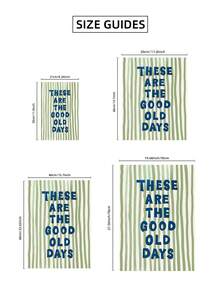 1pc Frameless These Are The Good Old Days Green Poster, Vintage Quote Wall Art Print, Inspirational Room Decor, Aesthetic Bedroom Dorm Decor, Back To School College Essentials, Motivational Posters For Wall, Home Decoration