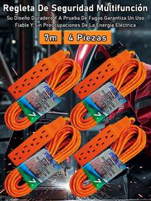 EXTENSION MULTICONTACTO REGLETA 4 ENCHUFES - Tipo de Enchufe A USA (110-127V) - Ver 20