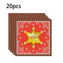 1 set de 80 articles jetables thème denim, comprenant des plateaux en papier de 9/7 pouces, des gobelets en papier de 9 onces, des serviettes, des nappes et des drapeaux surélevés. Très adapté pour les concerts, mariages, anniversaires, baby showers, pique-niques et barbecues. Plateau circulaire en papier jetable, parfait pour l'utilisation et la décoration de fête. - Multicolore - Voir 9