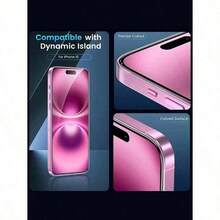 ZYSHI 3 piezas Protector de pantalla de vidrio templado de pantalla completa para 17/17 Pro/17 Pro Max/17 Air 16 Pro Max 16 Plus 16 Pro 16 Pro Protector - transparente - Ver 6